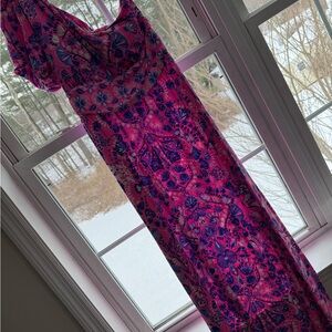 Lilly Pulitzer Pink and Blue Floral Dress